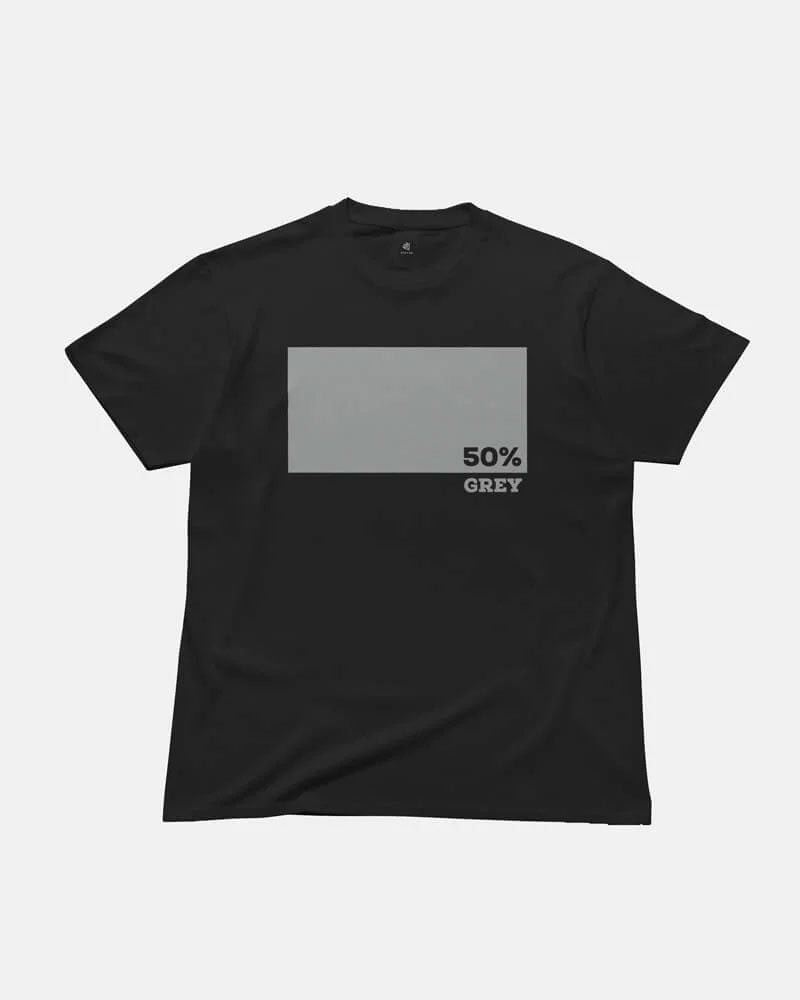 50% Grey Black Photography T-shirt